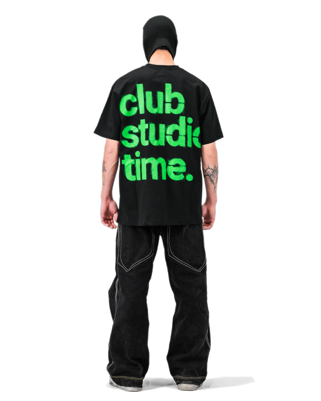 SIGNATURE TEE B/RAVE GREEN