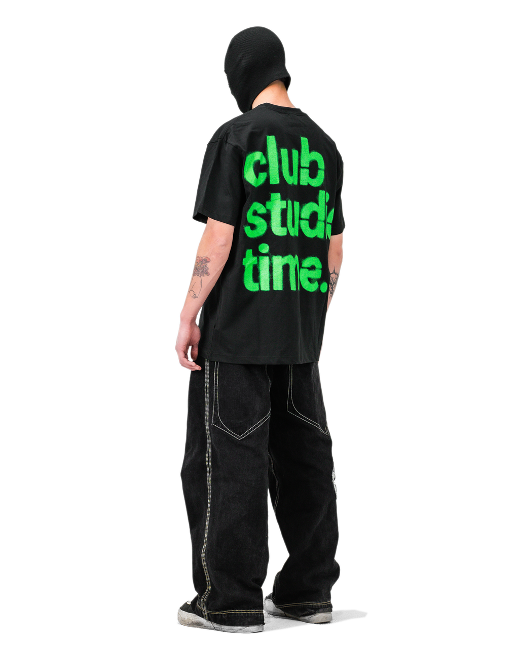 SIGNATURE TEE B/RAVE GREEN