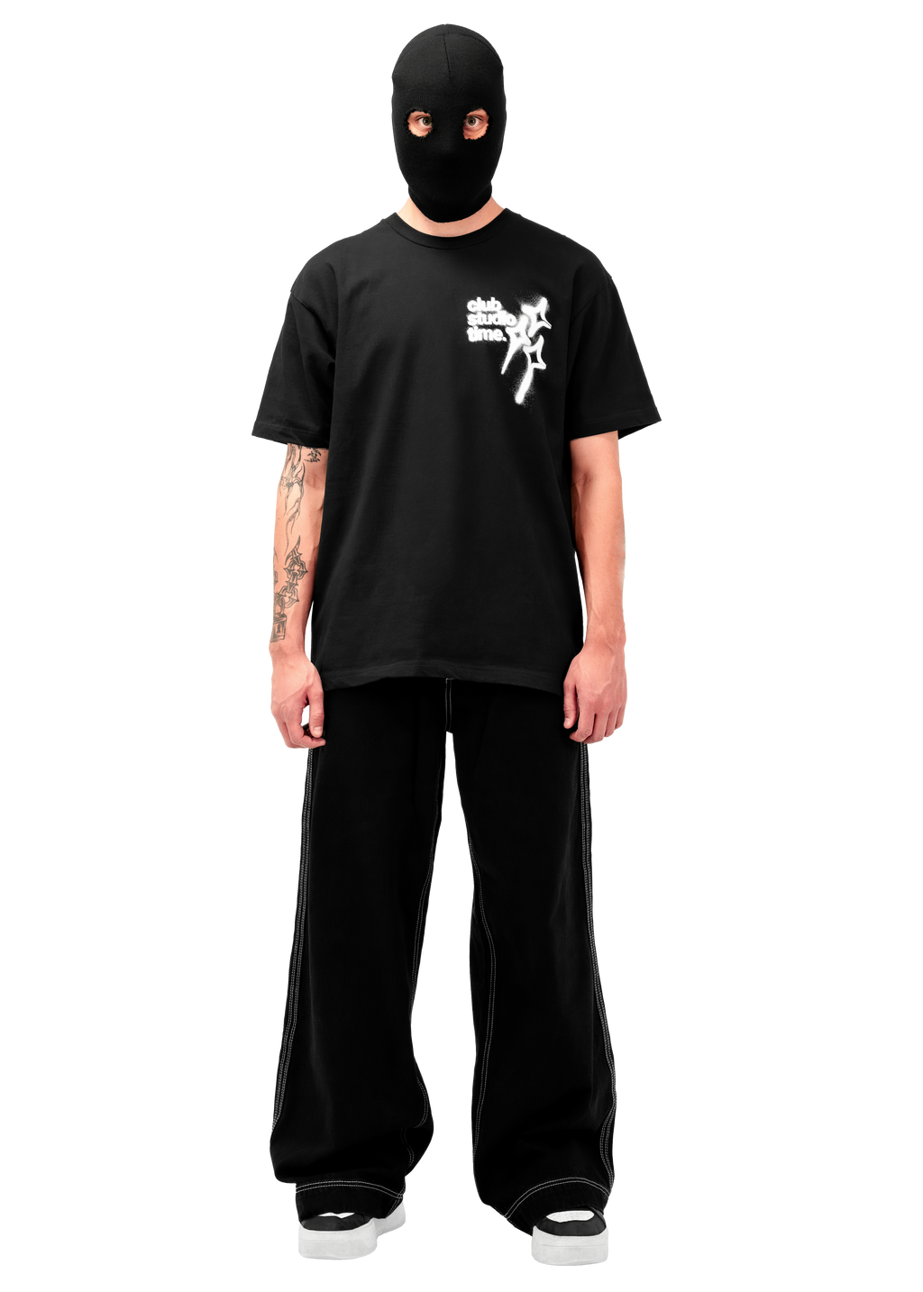 SIGNATURE TEE B/W