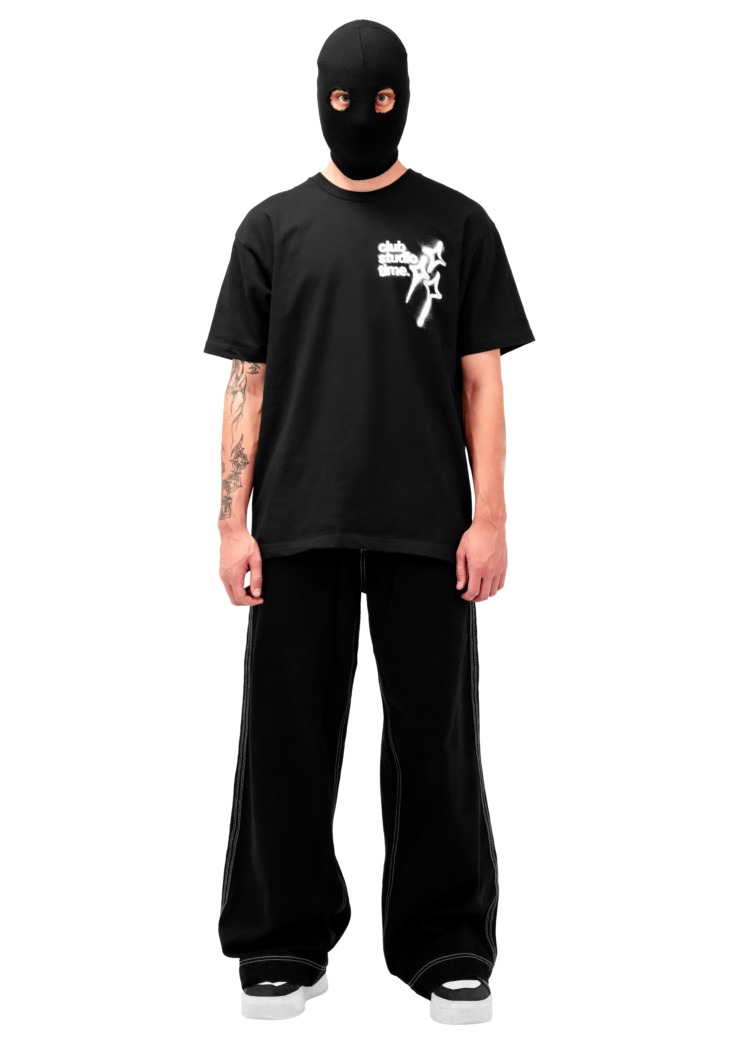 SIGNATURE TEE B/W